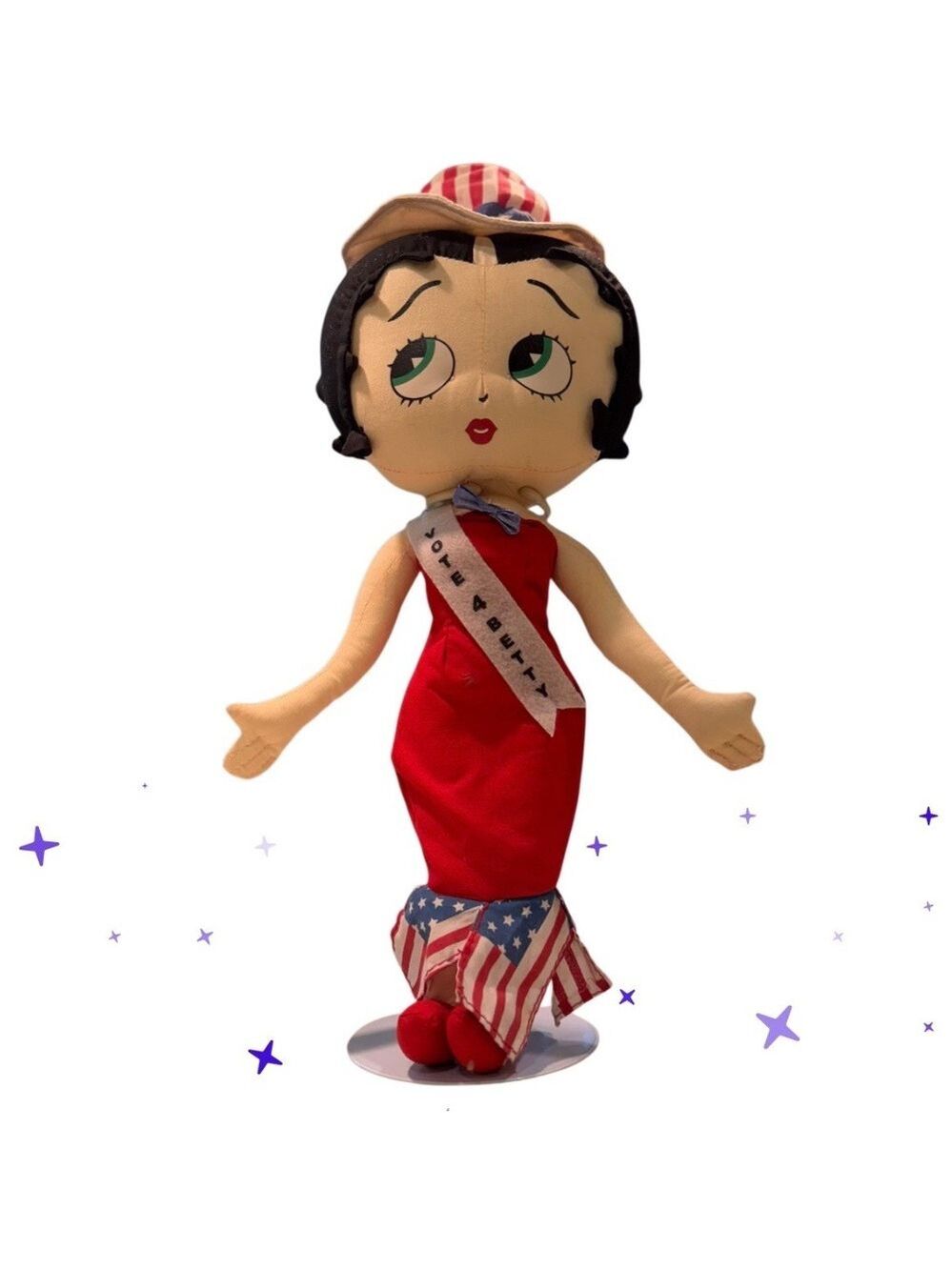 Betty Boop Vote 4 Betty Patriotic Doll 16.5”